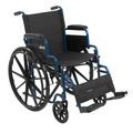Drive Medical Blue Streak Wheelchair - 20" Seat bls20fbd-sf